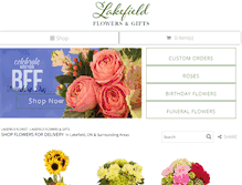 Tablet Screenshot of lakefieldflowersandgifts.com